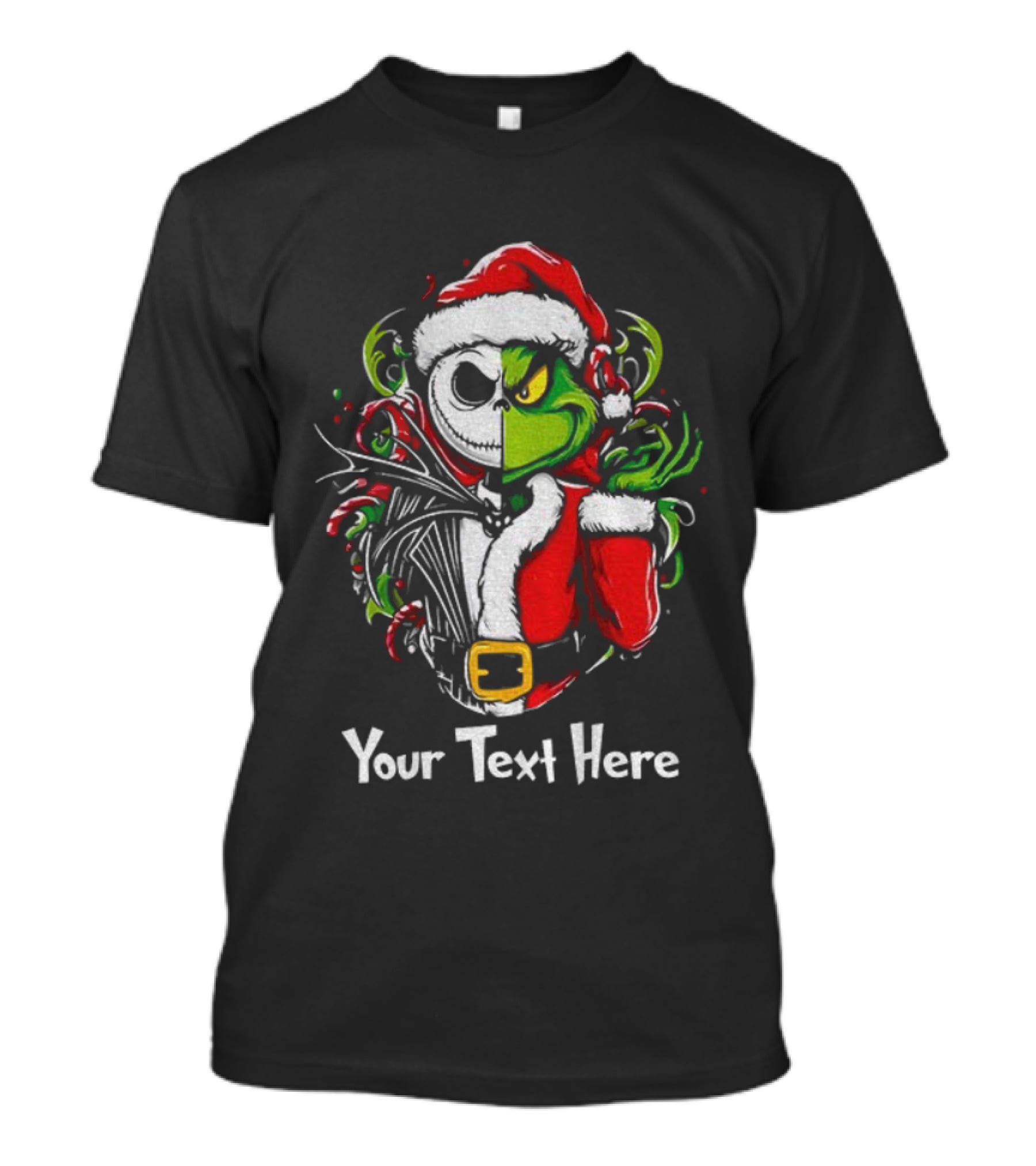 Jack Skellington Grinch Mashup Santa Claus Christmas T-Shirt