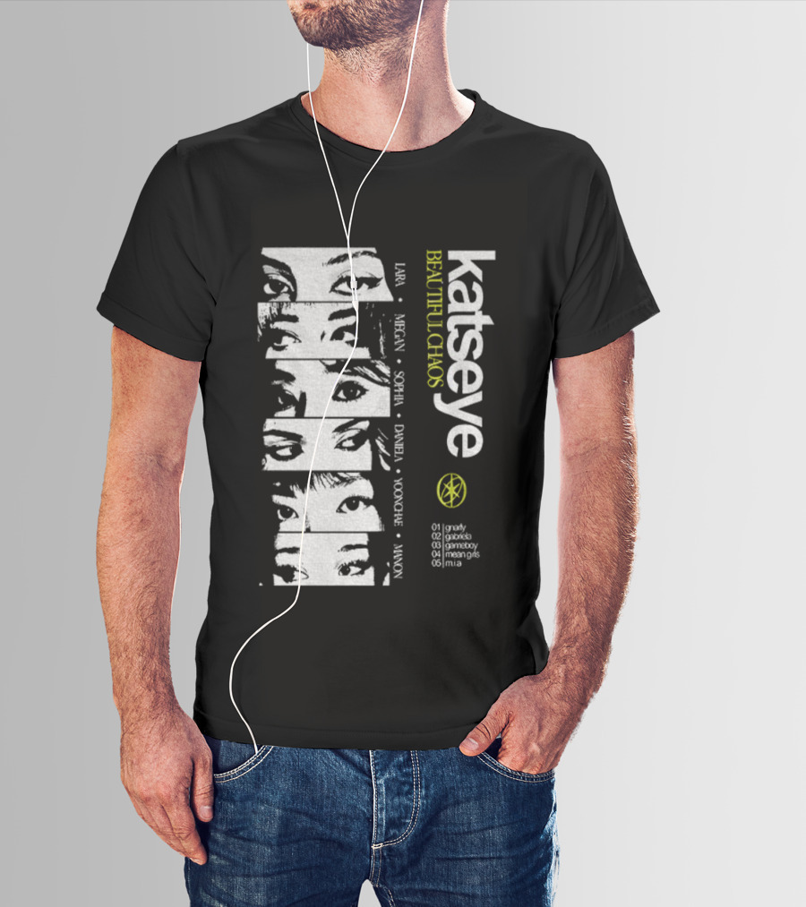 Katseye Beautiful Chaos 90s Kpop Lara Megan Sophia Daniela Yoonhee Jiwon Vintage T-Shirt