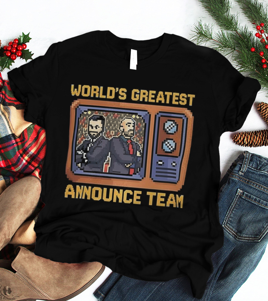World’s Greatest Announce Team Retro TV Style T-Shirt
