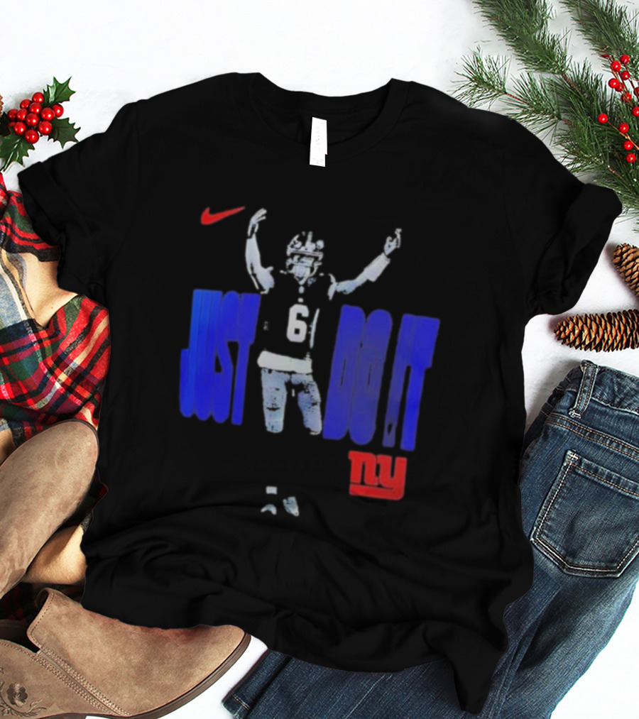 Jaxson Dart New York Giants Nike Just Do It 61 NY T-Shirt