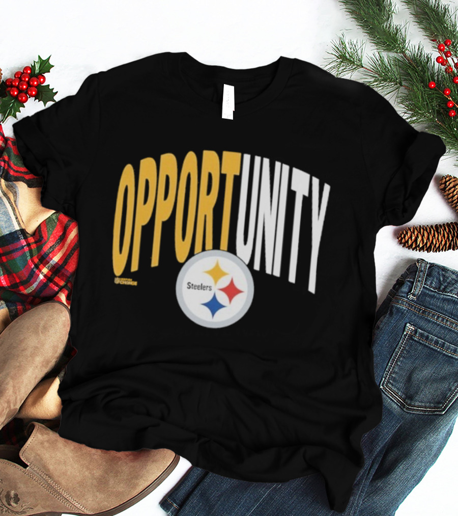 Pittsburgh Steelers Opportunity Inspire Change NFL Logo T-Shirt