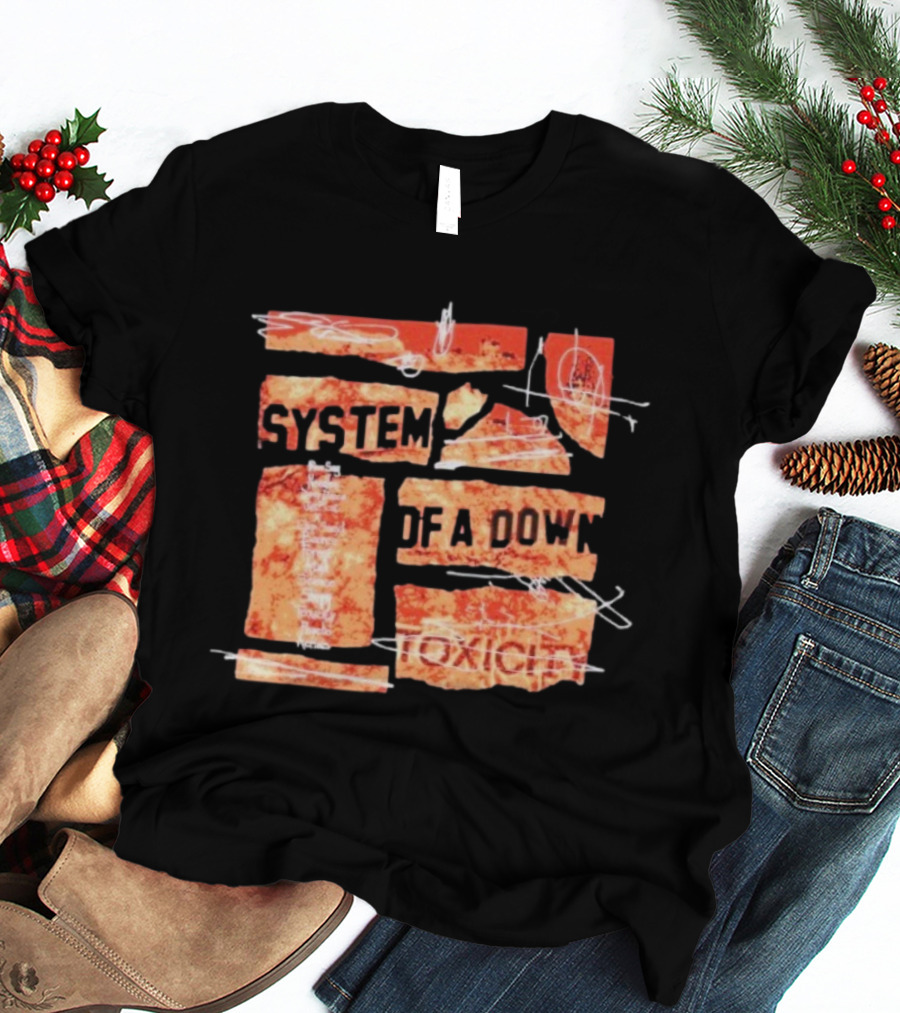 System Of A Down Toxicity Tracklisting Album Cover Elements T-Shirt