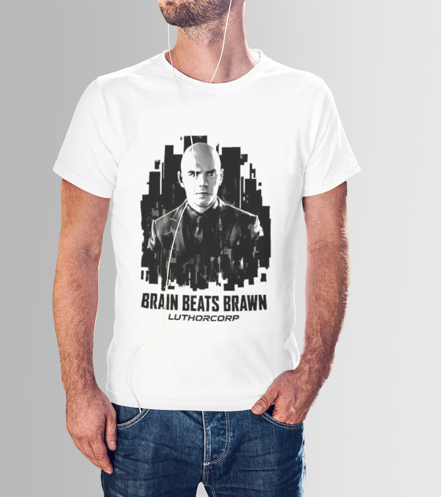 Brain Beats Brawn Luthorcorp Lex Luthor Villain Silhouette T-Shirt