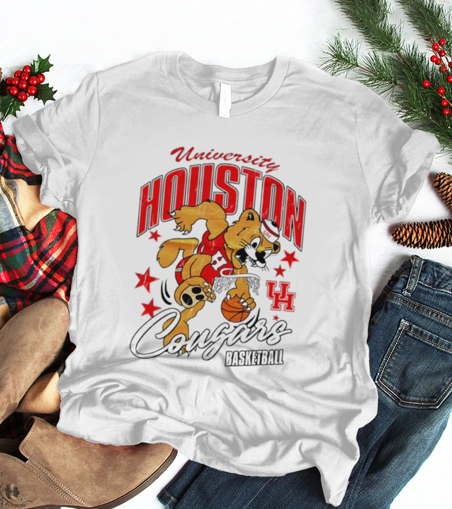 University Of Houston Cougars Basketball Mascot UH Stars T-Shirt
