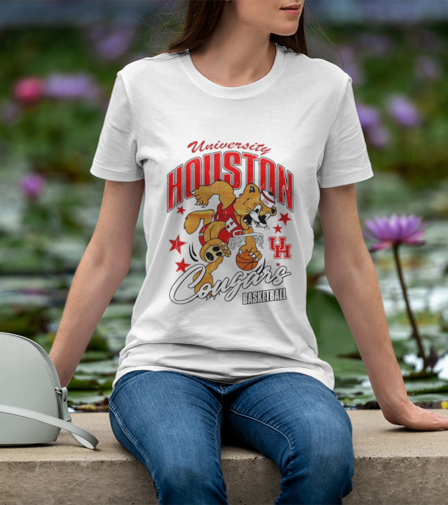 University Of Houston Cougars Basketball Mascot UH Stars T-Shirt