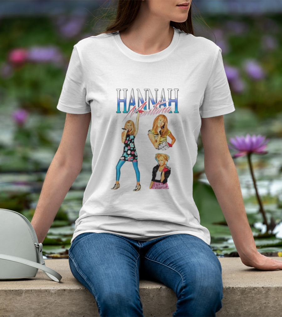 Hannah Montana Multicolor Outfit Collage Walmart Amazon T-Shirt