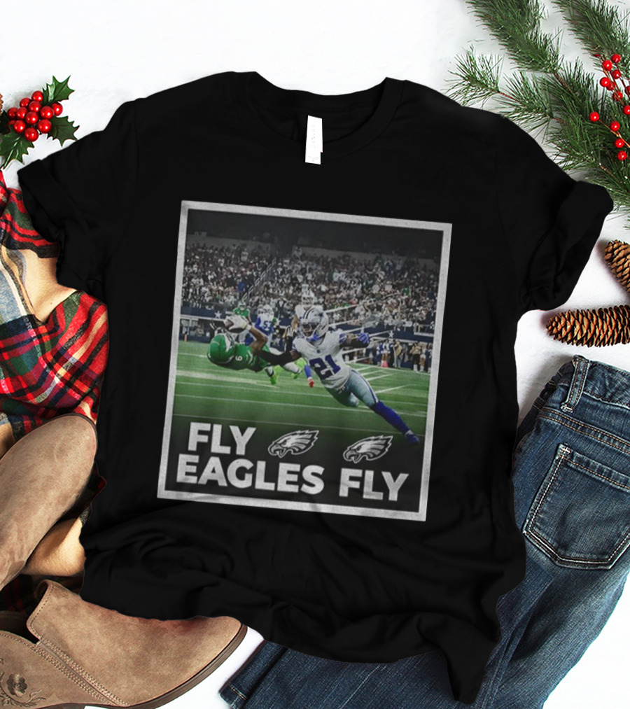 Philadelphia Eagles DeVonta Smith Touchdown Fly Eagles Fly NFL 2025 T-Shirt
