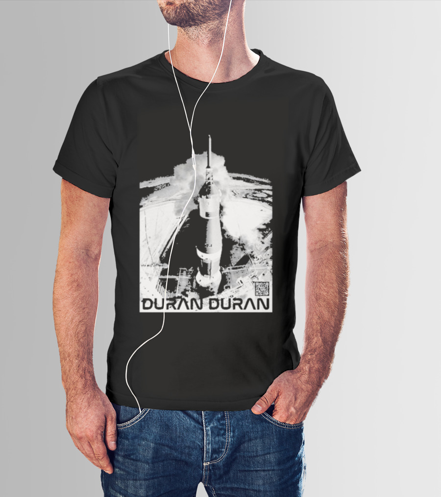 Duran Duran Rocket Launch Space Exploration Music Theme T-Shirt