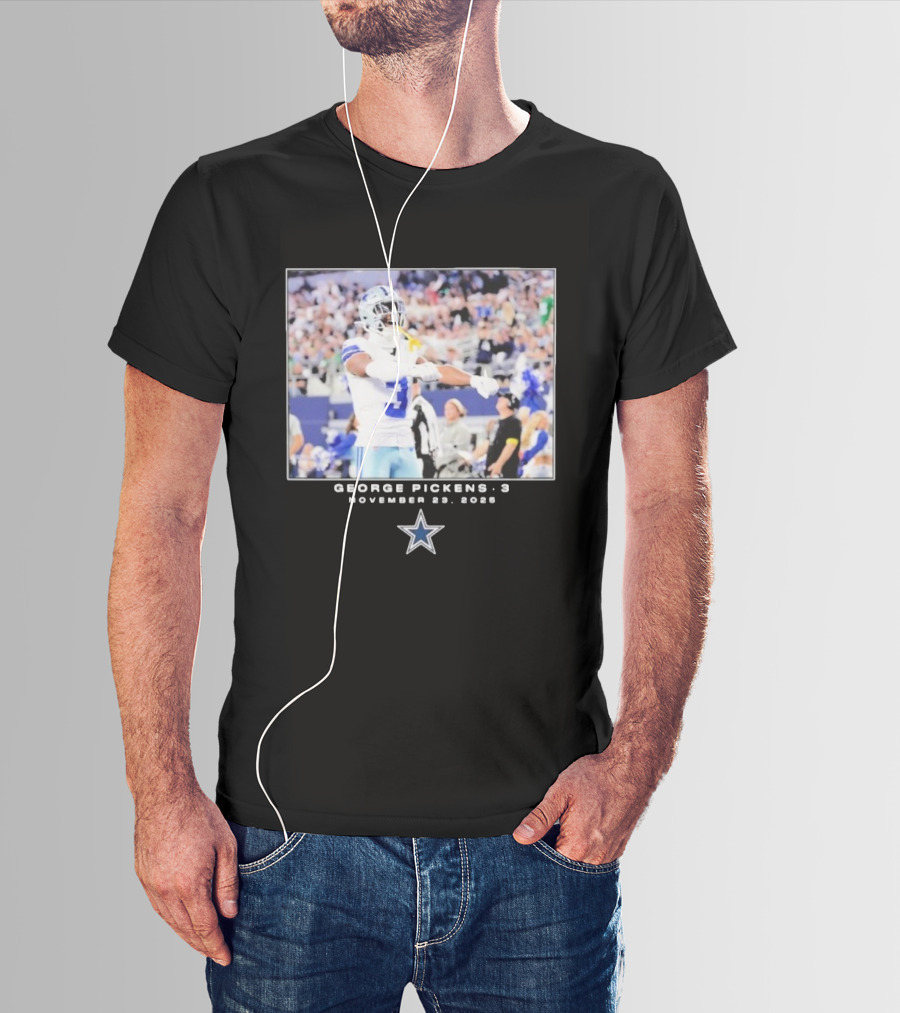 George Pickens 3 Dallas Cowboys November 23 2025 NFL Week 12 T-Shirt