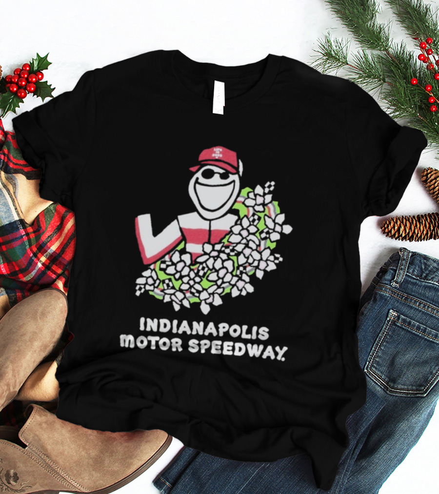 Indianapolis Motor Speedway Life Is Good Racing Wreath T-Shirt