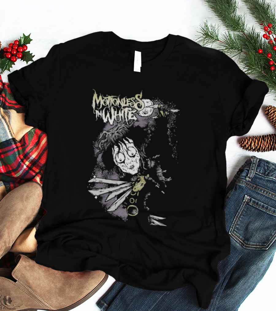 Motionless In White Edward Scissorhands Skeleton Punk Aesthetic T-Shirt