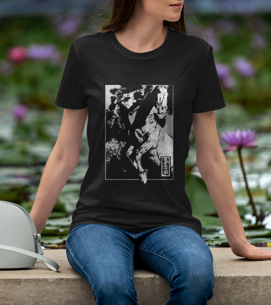 Rezn Horses Dynamic Equine Movement Black And White T-Shirt