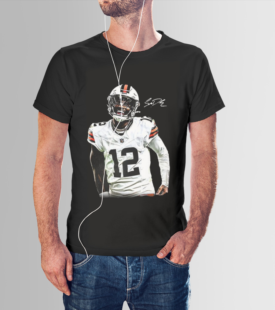 Cleveland Browns Shedeur Sanders Debut 12 Signature T-Shirt