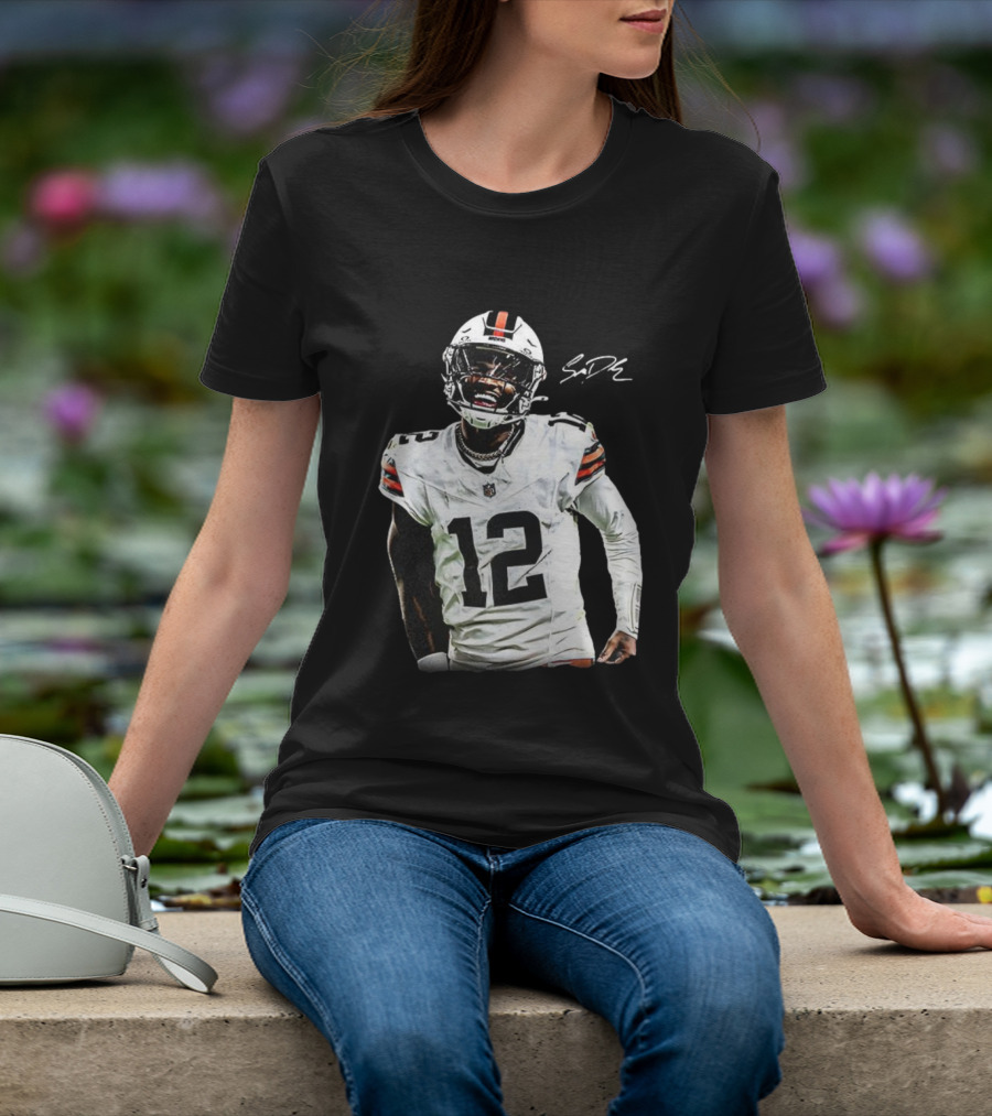 Cleveland Browns Shedeur Sanders Debut 12 Signature T-Shirt