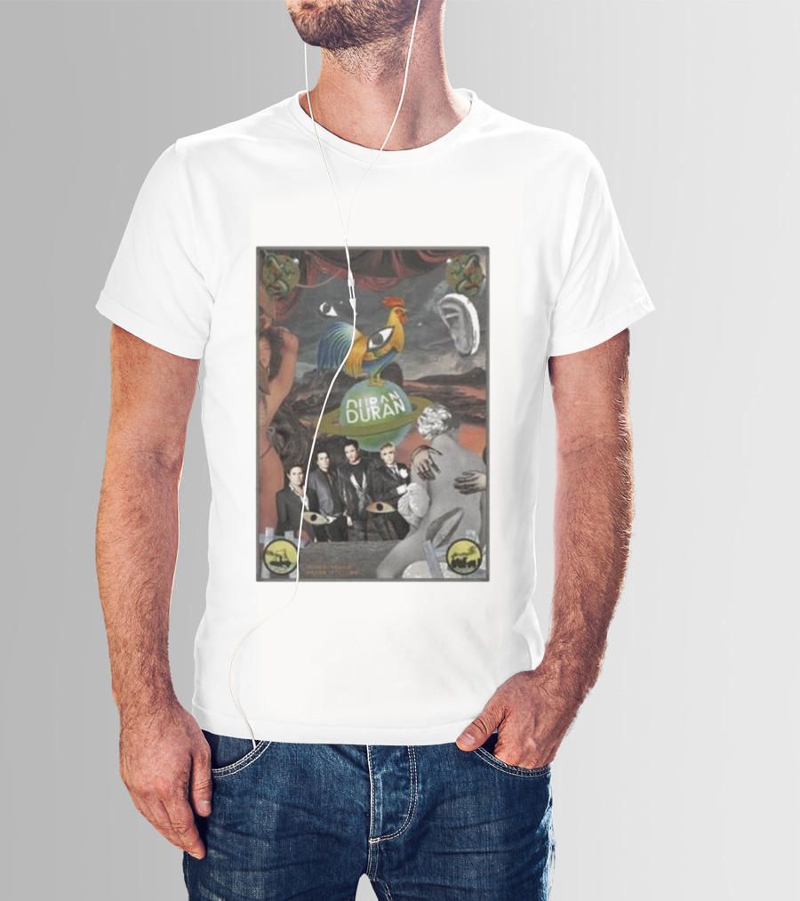Duran Duran Yokoo Rooster Surreal Collage Vintage Style T-Shirt