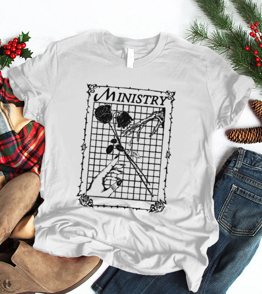Ministry Roses Skeleton Hands T-Shirt