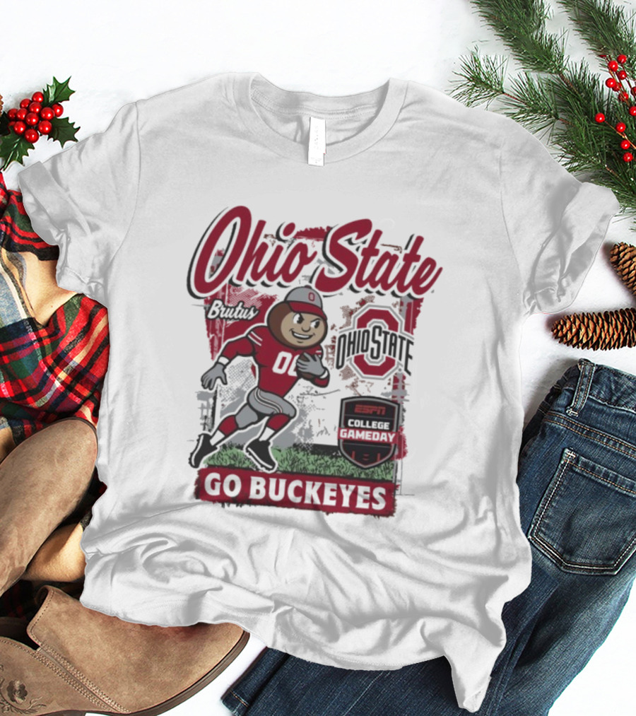 Ohio State Buckeyes Brutus ESPN College GameDay 2025 Go Buckeyes T-Shirt