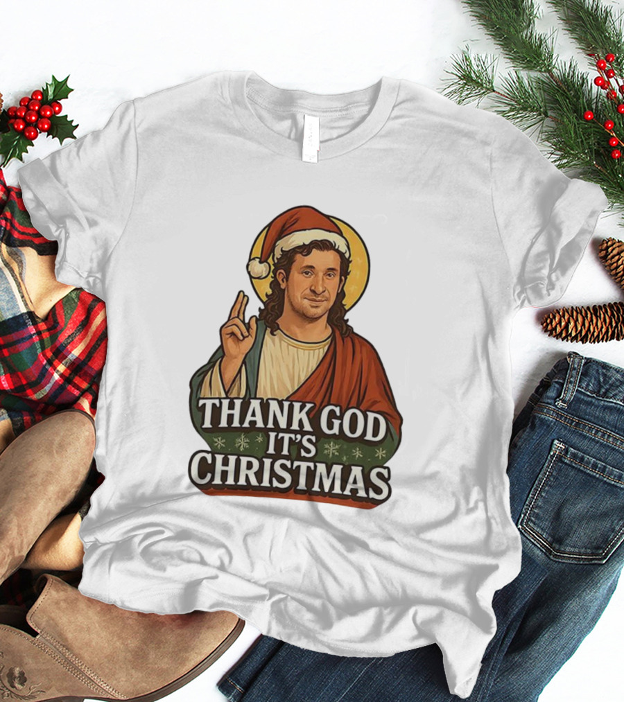 Thank God It’s Christmas Robbie Fowler Santa Christian Blessing T-Shirt