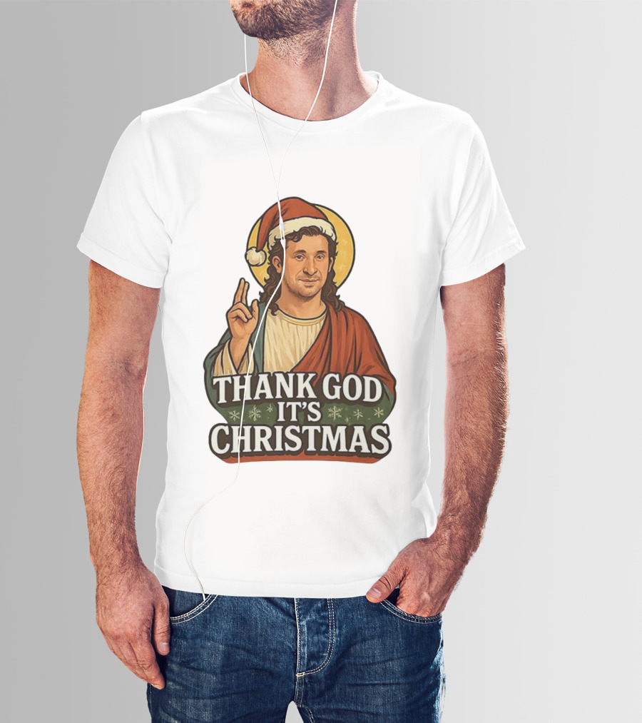 Thank God It’s Christmas Robbie Fowler Santa Christian Blessing T-Shirt