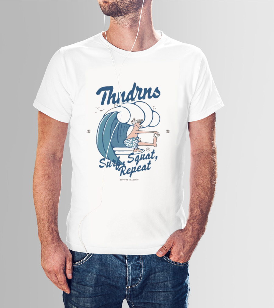 Thndrns Surf Squat Repeat Wave Action T-Shirt