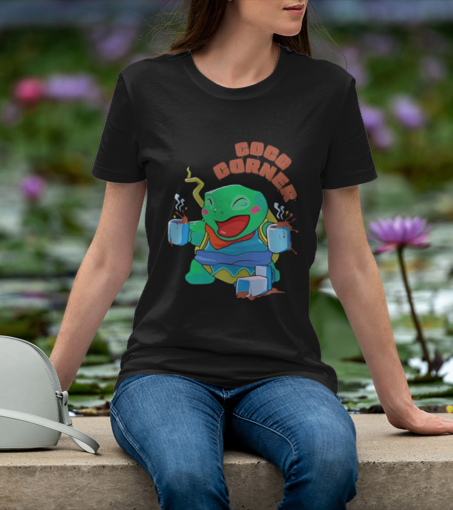 Coco Corner Pokémon Character Coffee Lovers Vibrant Design T-Shirt