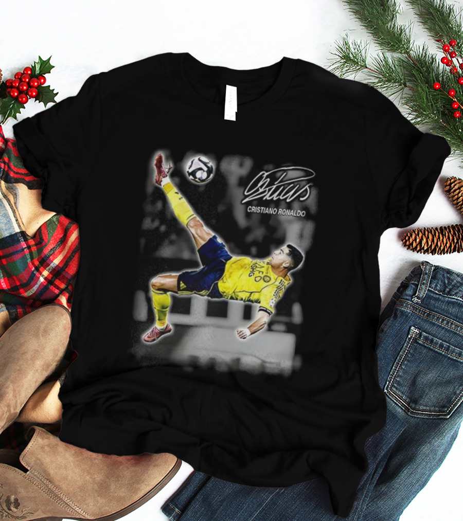 Cristiano Ronaldo Bicycle Kick 2025 Signature T-Shirt