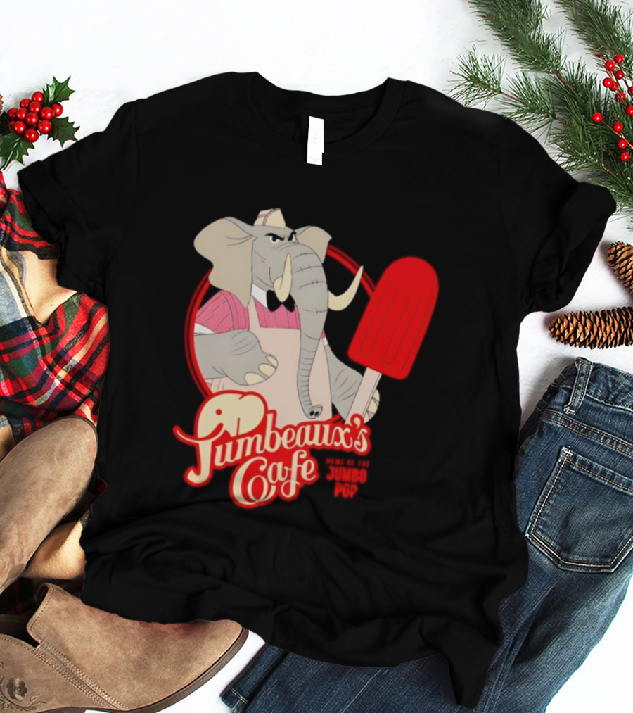 Disney Zootopia Jumbeaux’s Cafe Elephant Character Holding Ice Pop T-Shirt