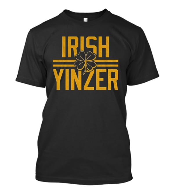 Irish Yinzer Shamrock Pittsburgh St Patricks Day 412 Yinzer Nation Steel City Football T-Shirt
