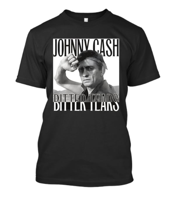 Johnny Cash Bitter Tears Monochrome Illustration T-Shirt
