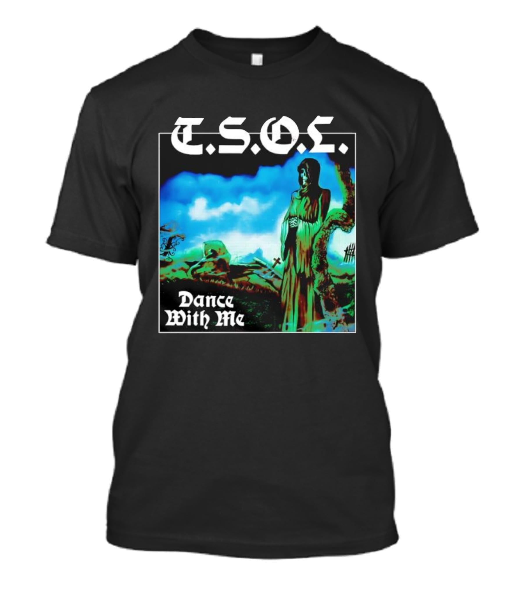 T.S.O.L. Dance With Me Album Art Cemetery Scene T-Shirt