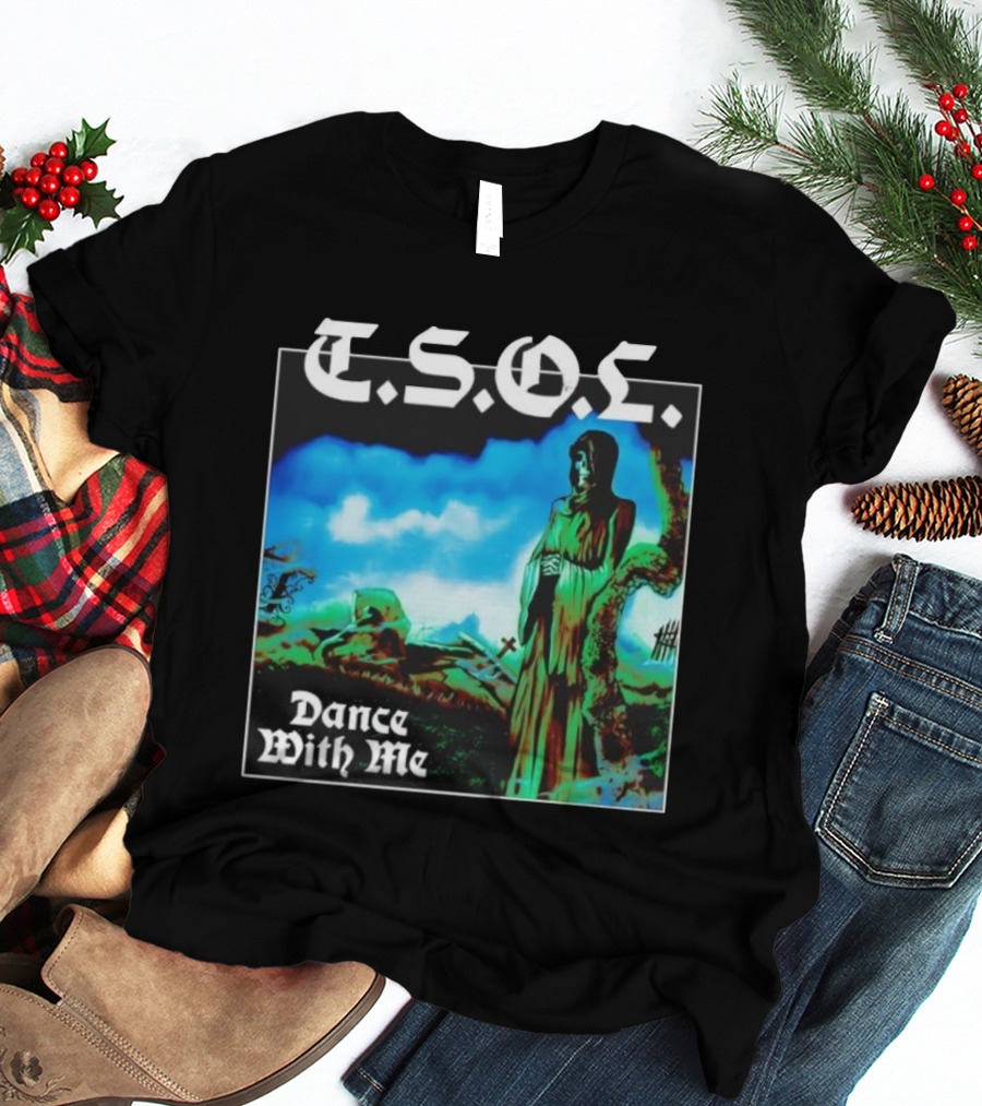 T.S.O.L. Dance With Me Album Art Cemetery Scene T-Shirt