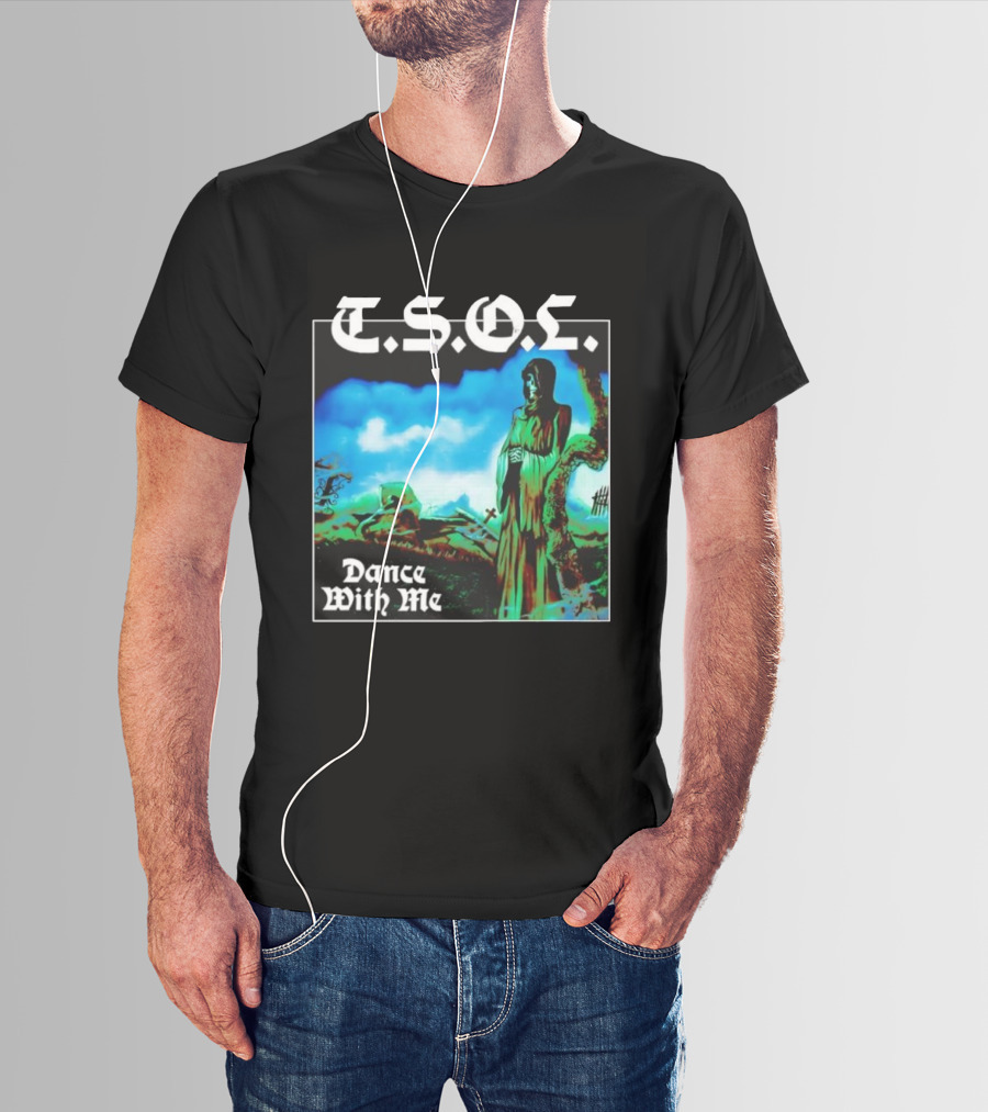 T.S.O.L. Dance With Me Album Art Cemetery Scene T-Shirt