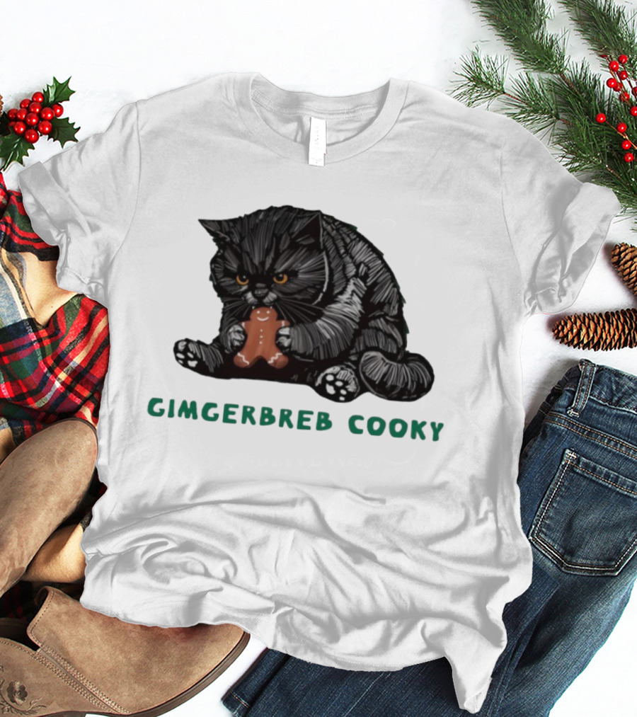 Gimgerbreb Cooky Cat Christmas Gingerbread Cookie Cat T-Shirt