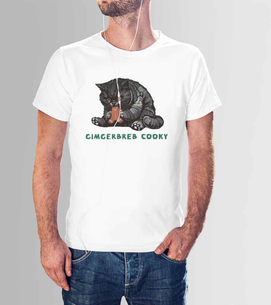 Gimgerbreb Cooky Cat Christmas Gingerbread Cookie Cat T-Shirt