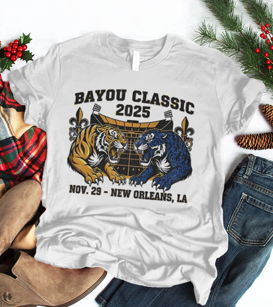 Bayou Classic 2025 Nov 29 New Orleans LA Grambling Vs Southern Rivalry HBCU Football T-Shirt