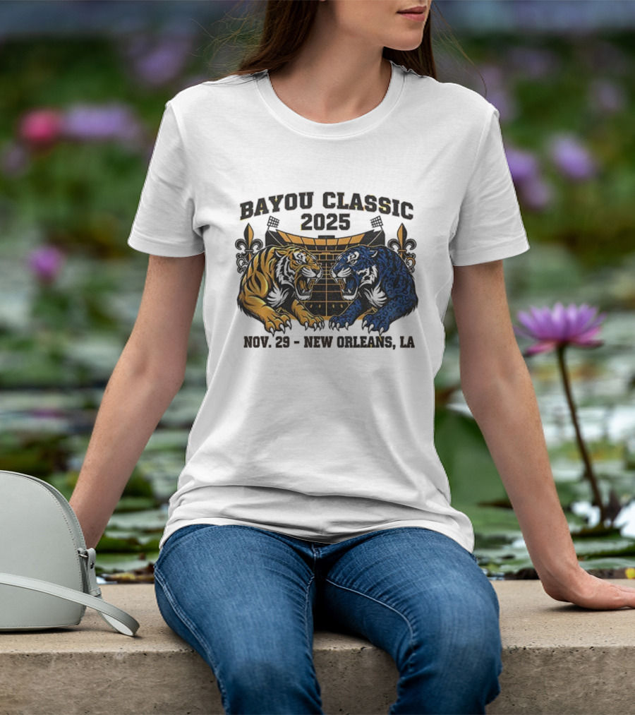 Bayou Classic 2025 Nov 29 New Orleans LA Grambling Vs Southern Rivalry HBCU Football T-Shirt