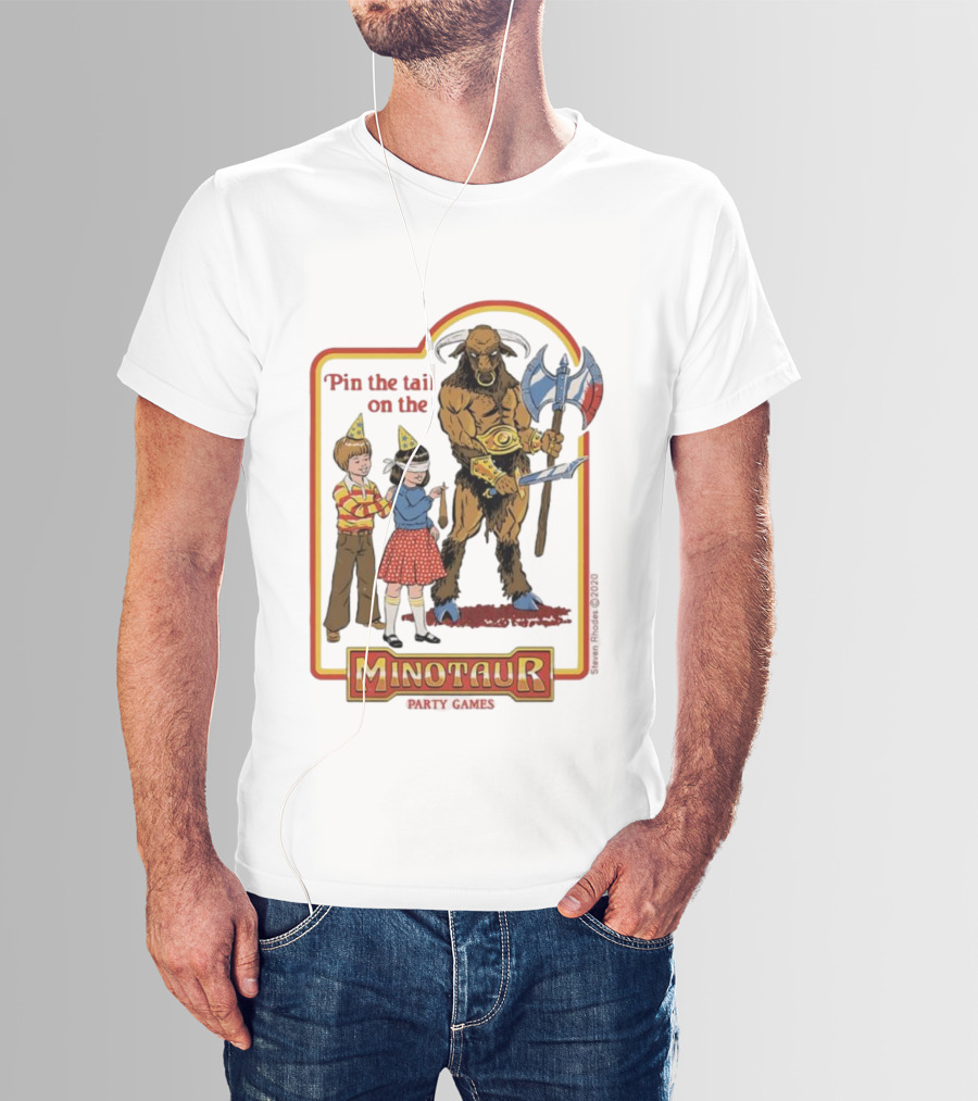 Pin The Tail On The Minotaur Kids Party Game Adventure T-Shirt