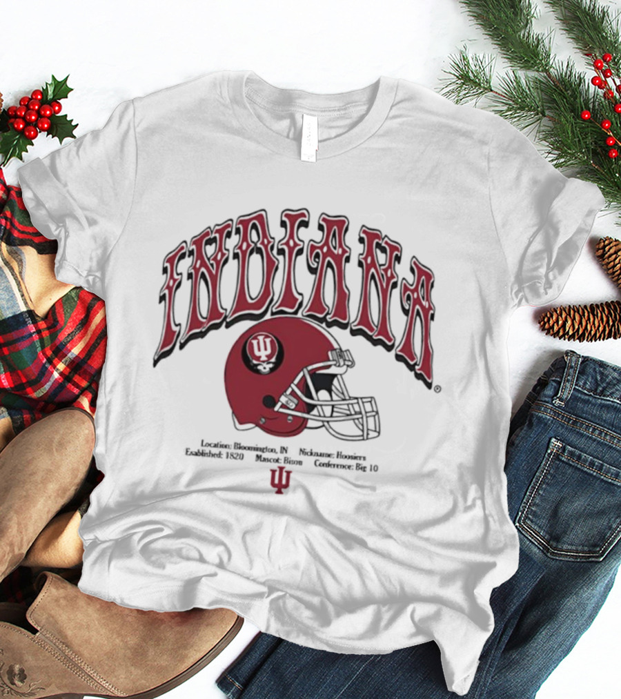 Indiana University Grateful Dead Helmet Established 1820 Bloomington Traditions Honoring IU T-Shirt