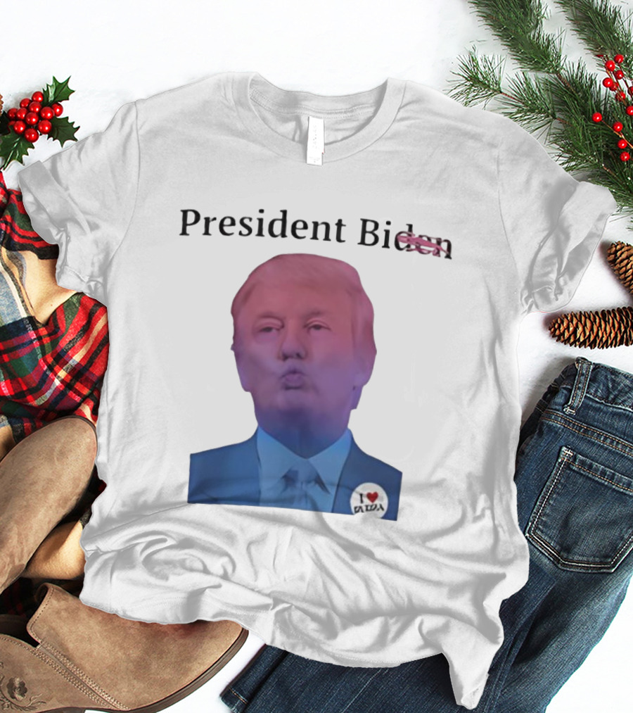 President Bi Den Trump I Love Leda T-Shirt