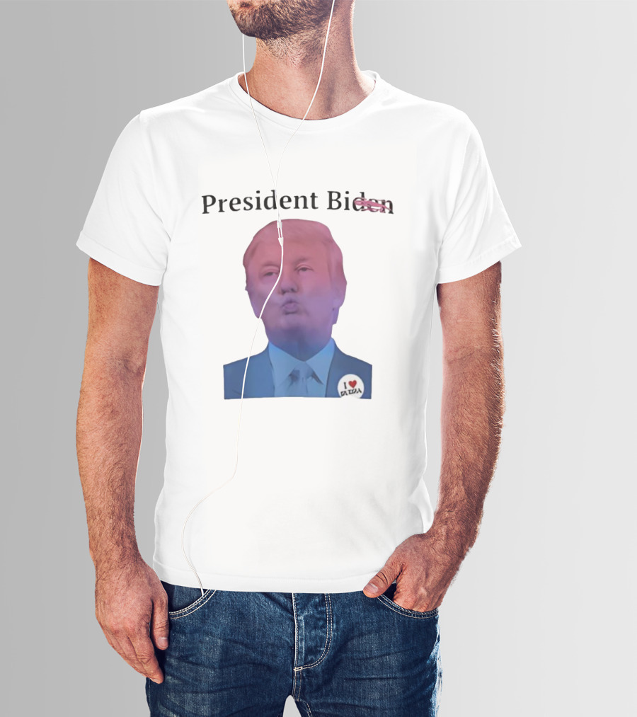 President Bi Den Trump I Love Leda T-Shirt