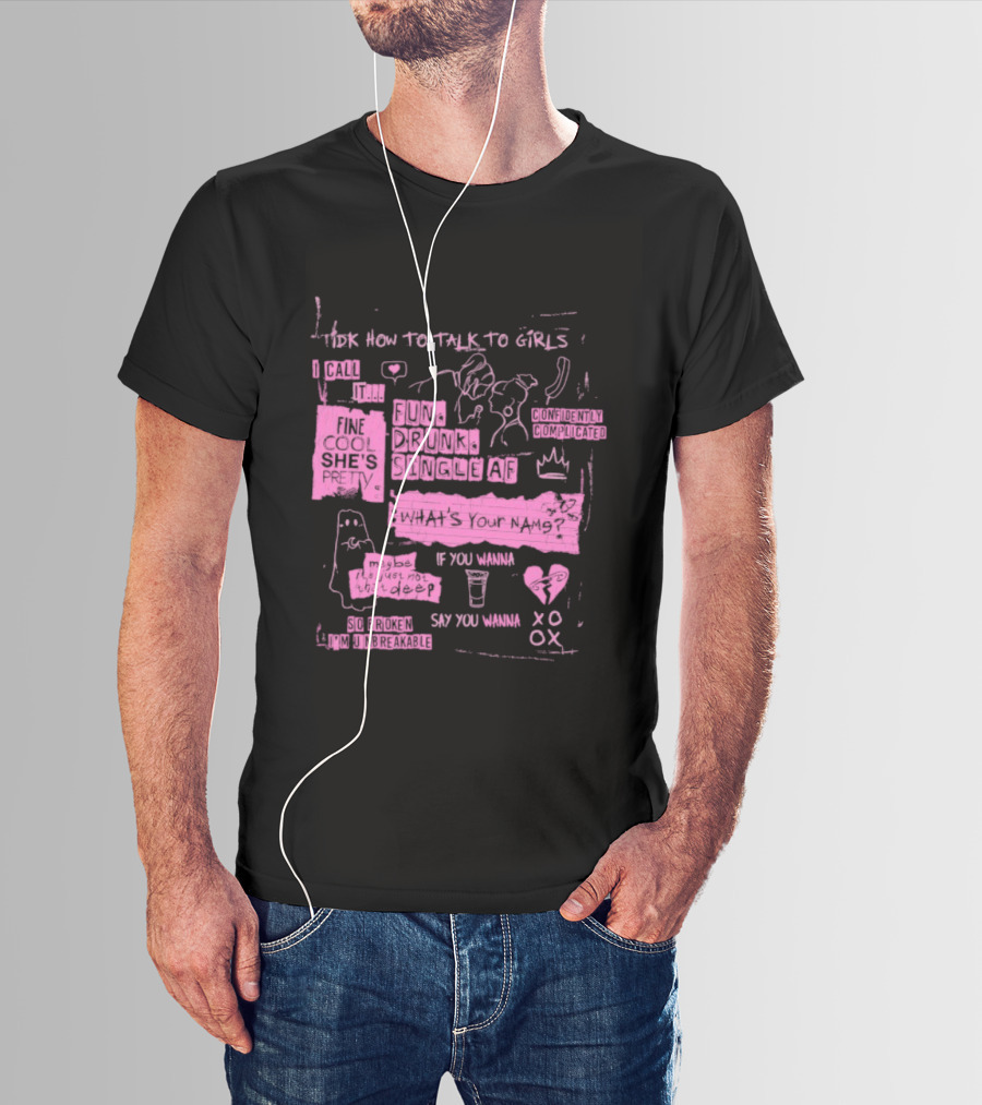 Beth McCarthy IDK How To Talk To Girls Heartbreak Sketch XOXO T-Shirt