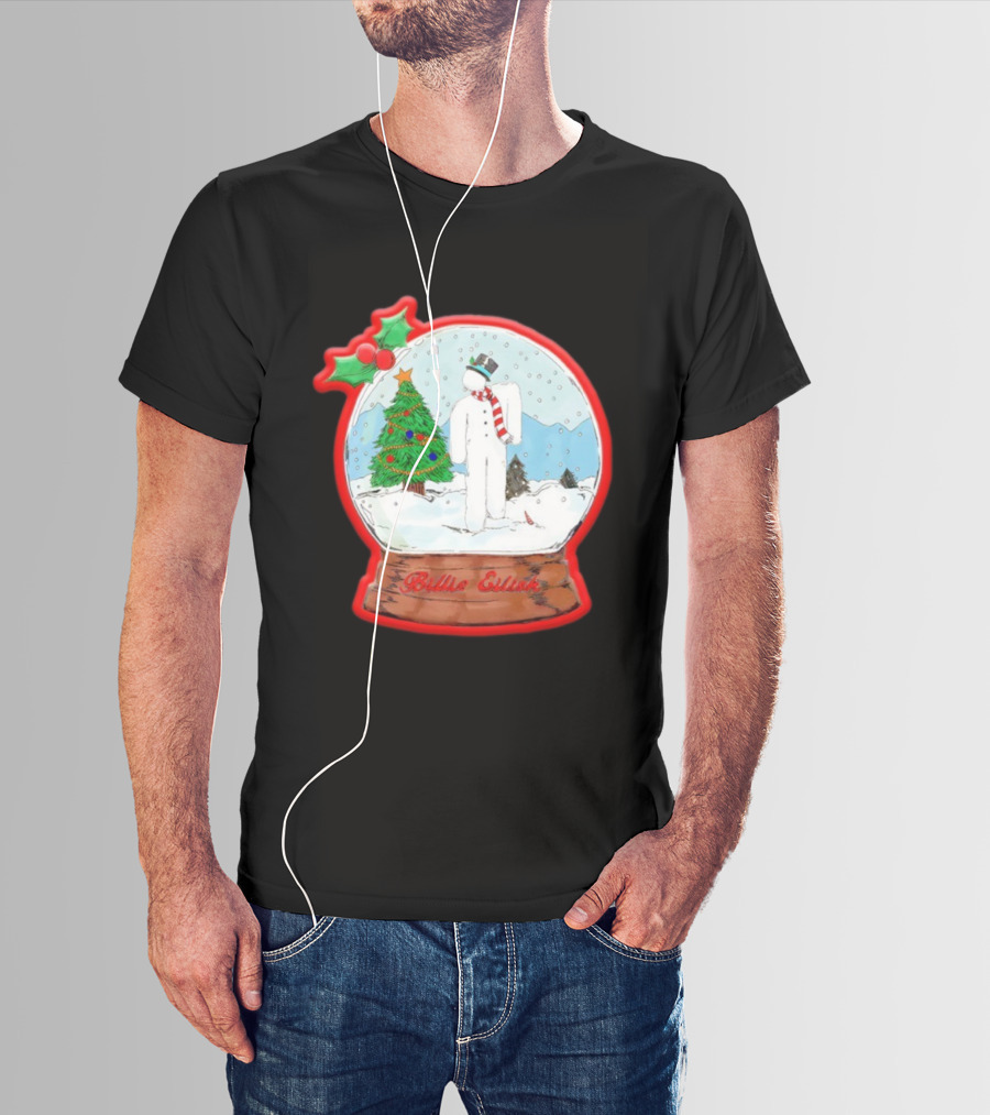 Billie Eilish Blohsh Christmas Snowglobe Ornament T-Shirt