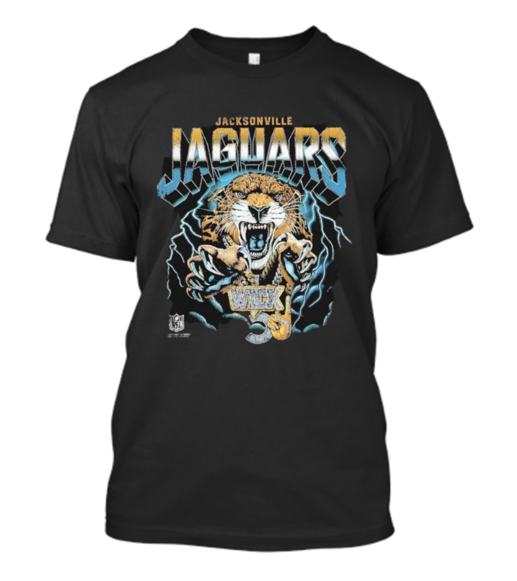 Jacksonville Jaguars NFL Nardo Wick Teal Smoke Chain T-Shirt