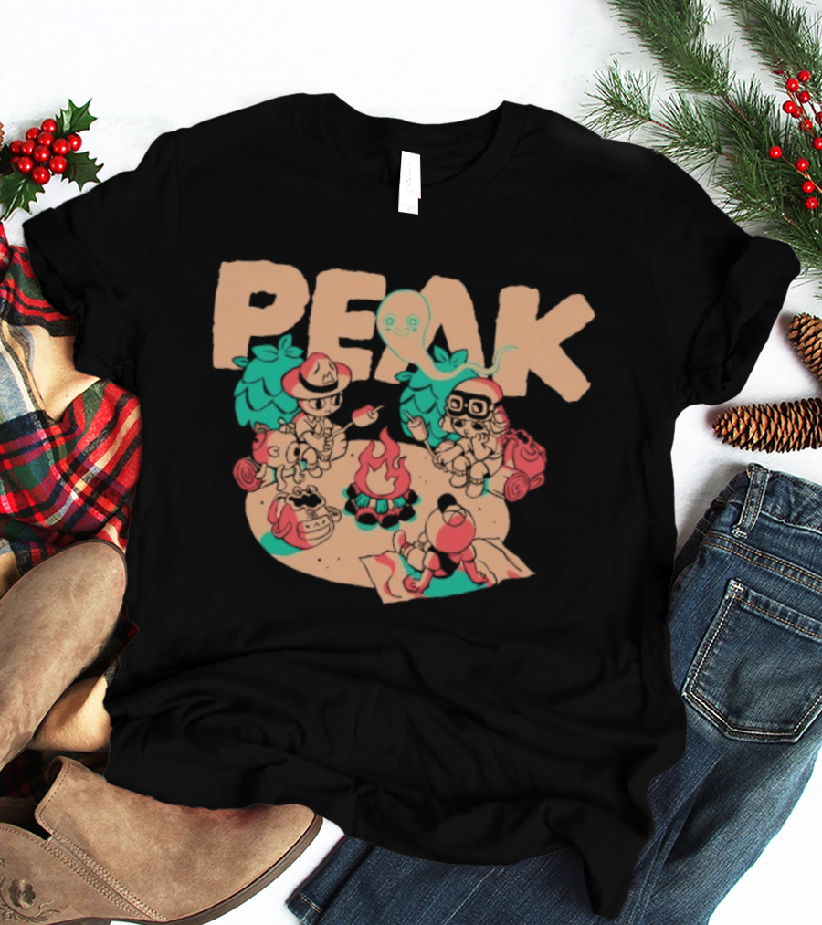 Peak Happy Campers Ghost Campfire Gathering T-Shirt