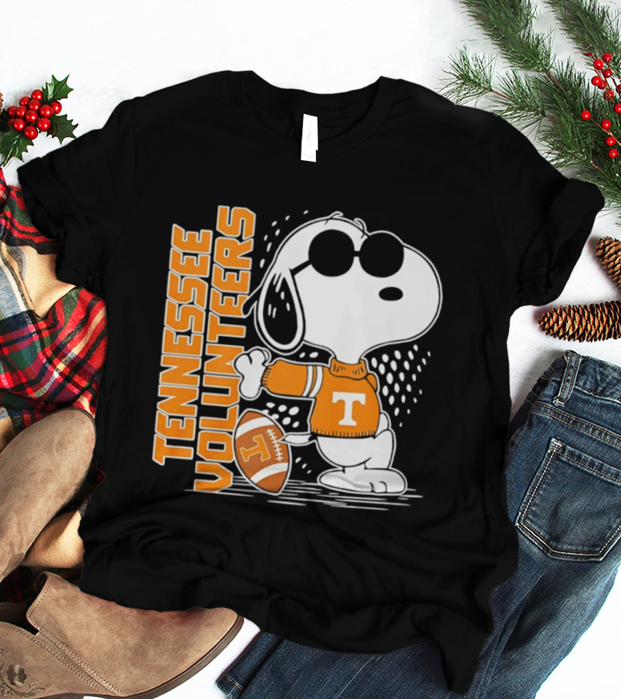 Snoopy Joe Cool Tennessee Volunteers Football Merchandise T-Shirt