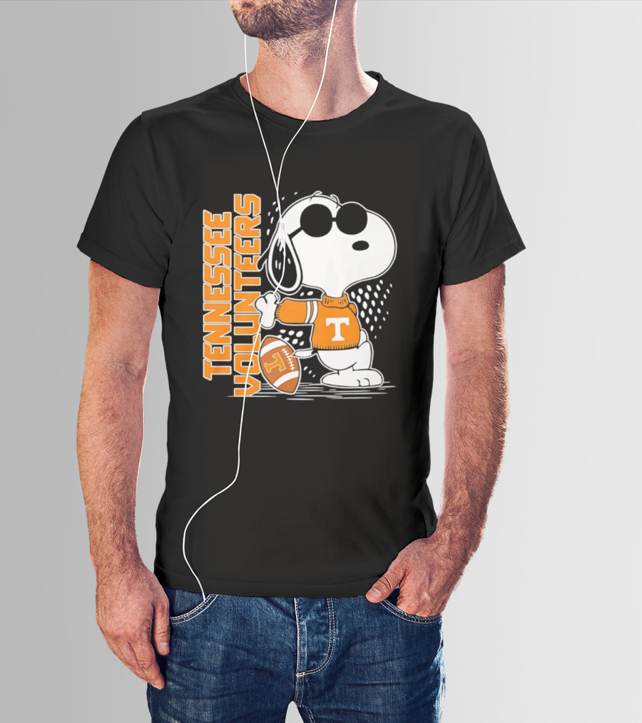 Snoopy Joe Cool Tennessee Volunteers Football Merchandise T-Shirt
