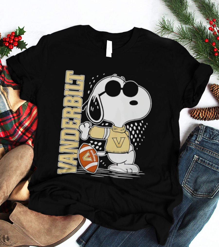 Snoopy Joe Cool Vanderbilt Commodores Football Merchandise Ornament T-Shirt