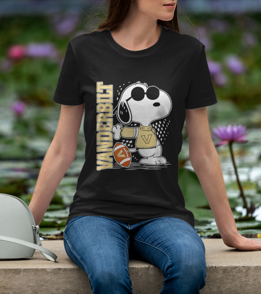 Snoopy Joe Cool Vanderbilt Commodores Football Merchandise Ornament T-Shirt