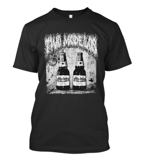 Two Modelos Metal Style Bottles Graphic T-Shirt
