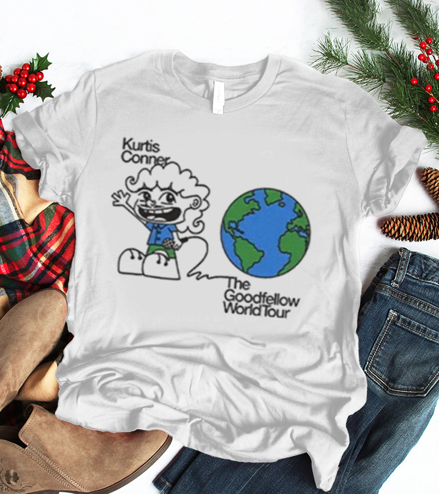 Kurtis Conner The Goodfellow World Tour 2025 Earth Character Illustration T-Shirt